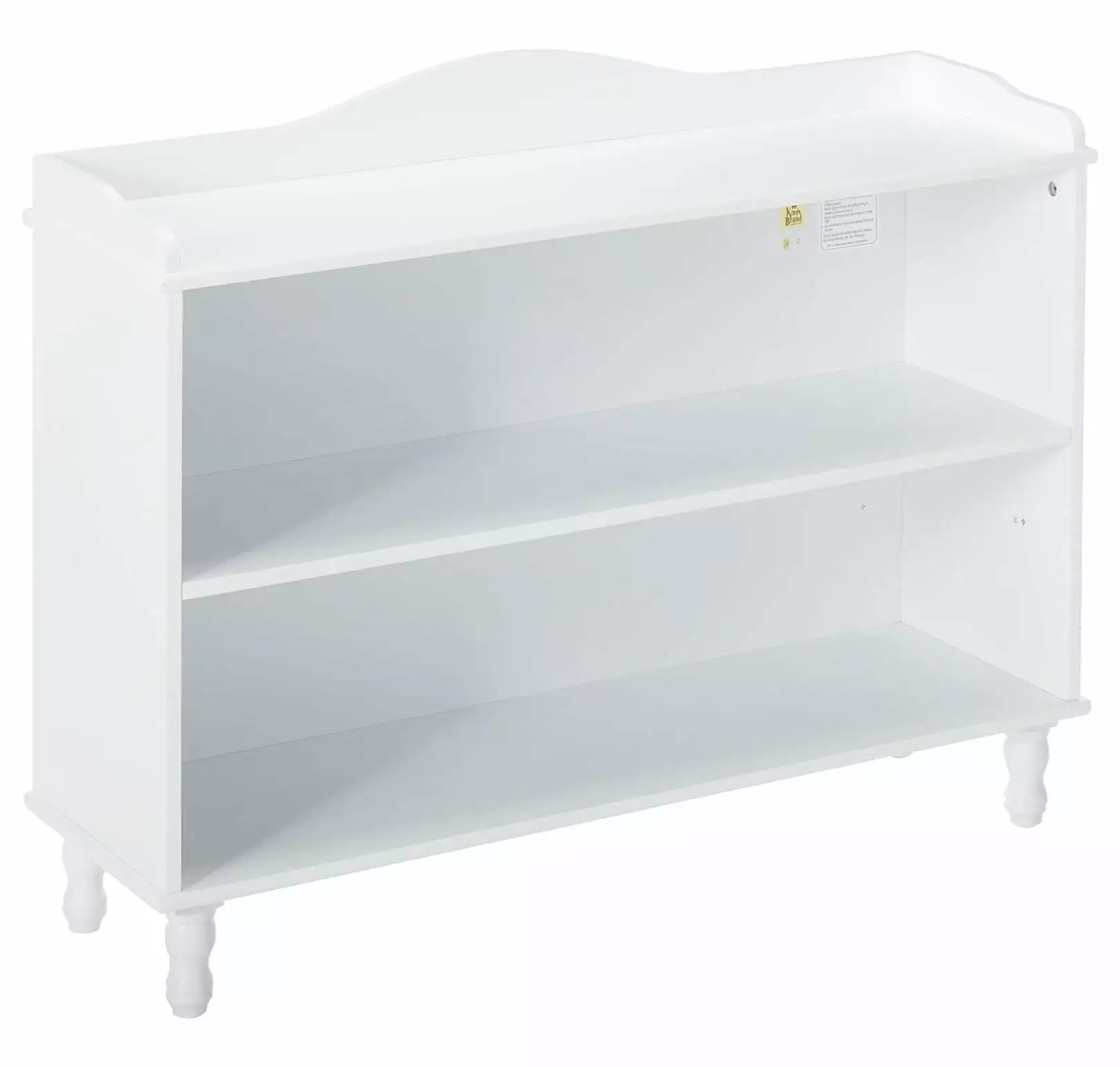 Lwory Furniture White Wood Children's 2-Shelf Bookcase Display Cabinet