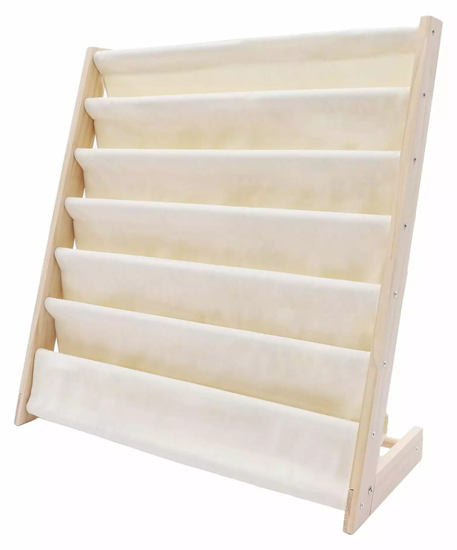 Superwum Kids Bookshelf Organizer 6 Sling Pockets Bedroom Playroom Toy Storage 29.5 x 11.8 x 31.1 Inches