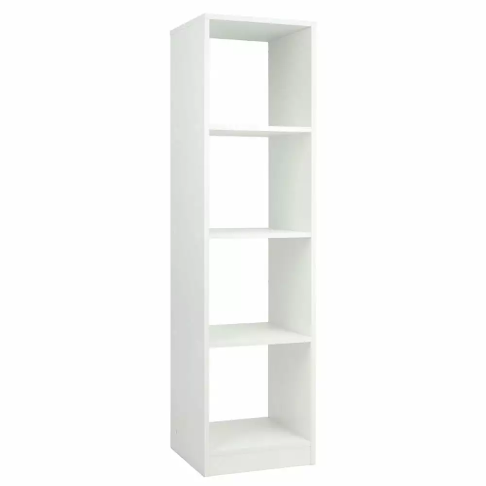 Topcobe 5 Tier Narrow Bookshelf Anti-Tipping Kits Corner Storage Organizer Bedroom Office White