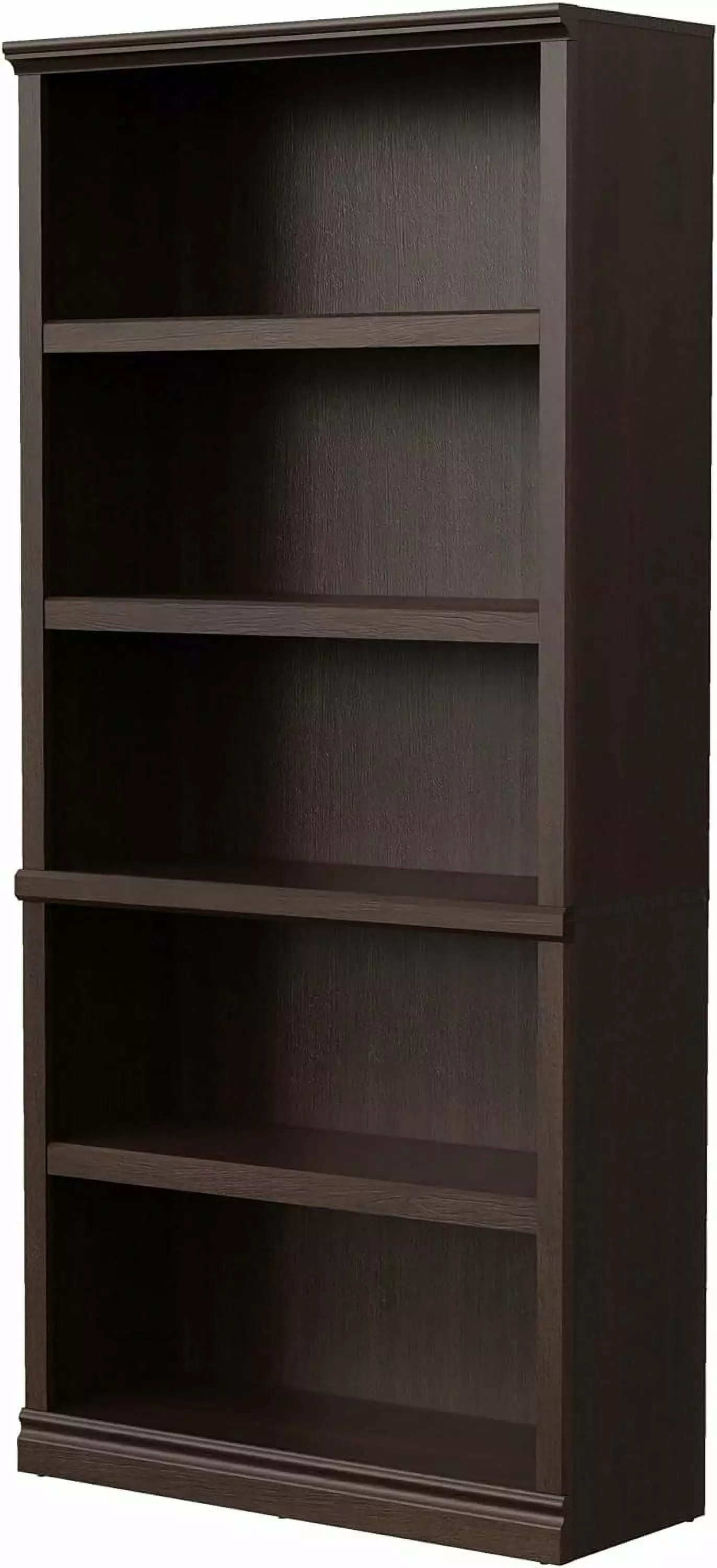 70 Inch Tall 5 Shelf Bookcase Open Storage Dark Cherry Farmhouse Library Office Bedroom Kids Floor Standing Bookshelves ZH...