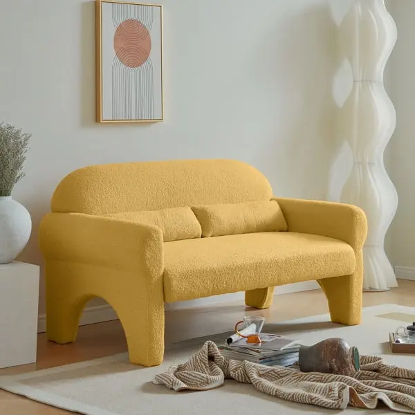 Fithood Modern Boucle Loveseat Living Room