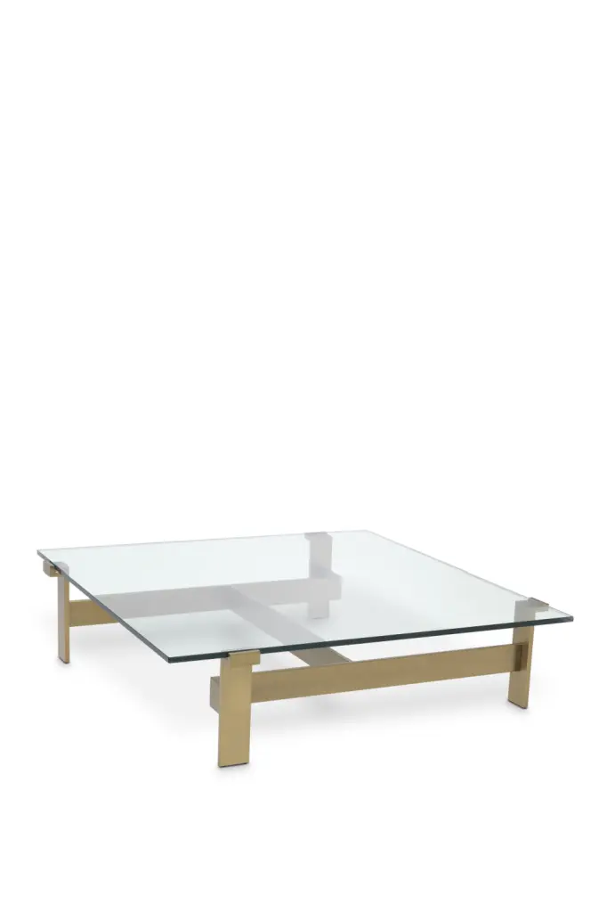 Brass Geometric Coffee Table Eichholtz Maxim Living Room Furniture