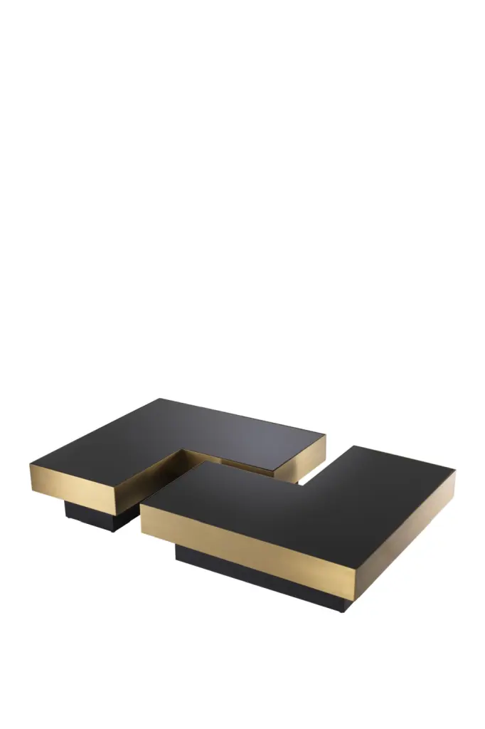 Brass Tray Coffee Table Set 2 Eichholtz Nio Living Room Decor