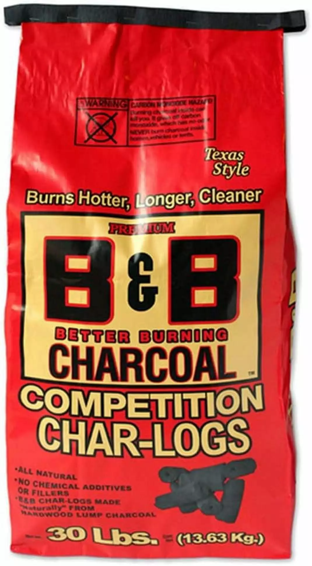 Competition Char-logs Charcoal Briquettes 30 Lbs Set 2 B&B Charcoal