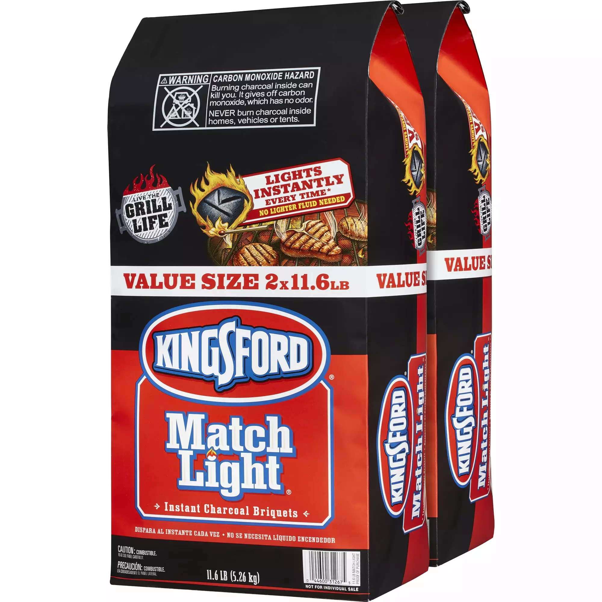 Kingsford Match Light Charcoal Briquettes Two 11.6 lbs Bags Easy Lighting