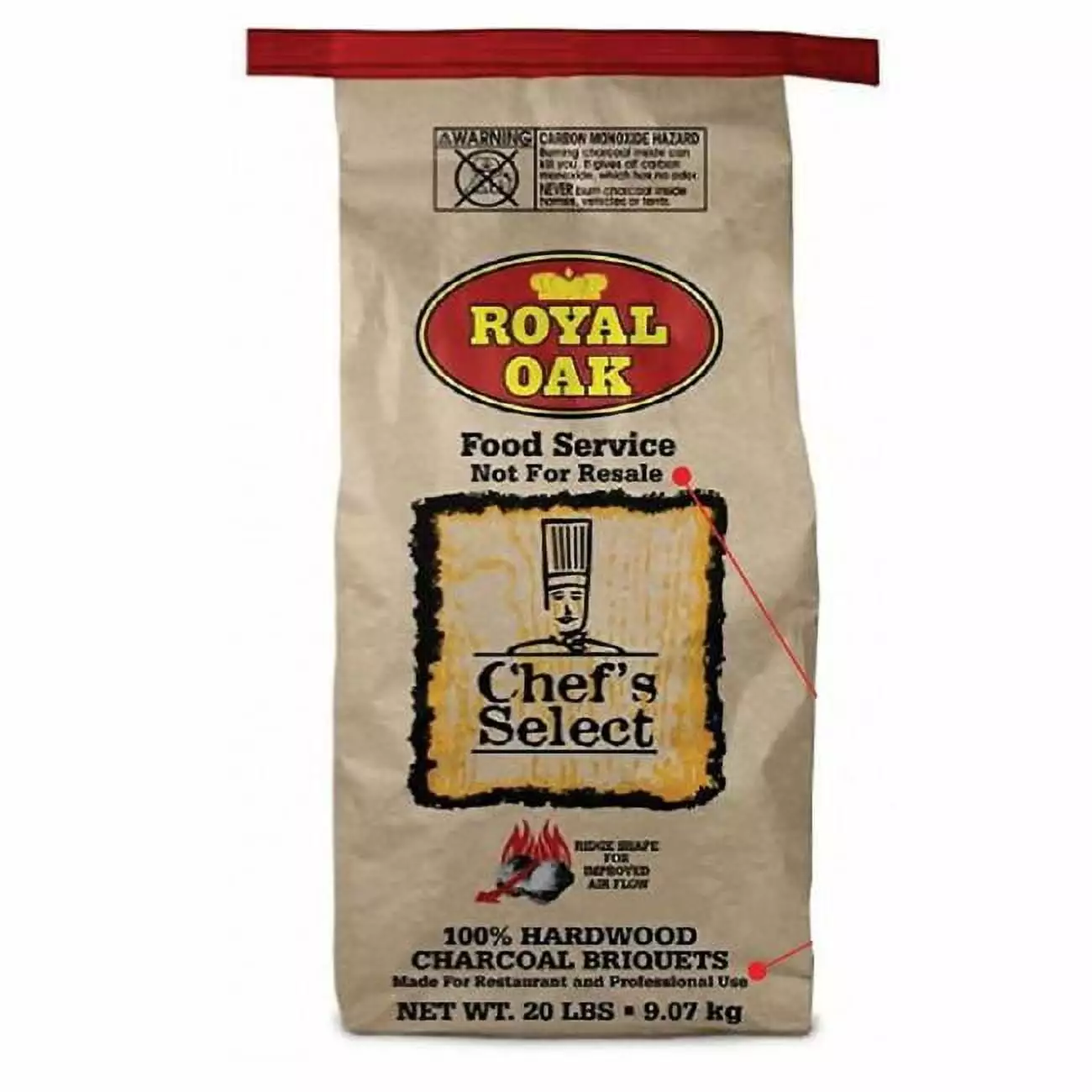 Chef's Select Charcoal Briquettes Restaurant and Professional Use - High-Quality BBQ Fuel PG Perfect