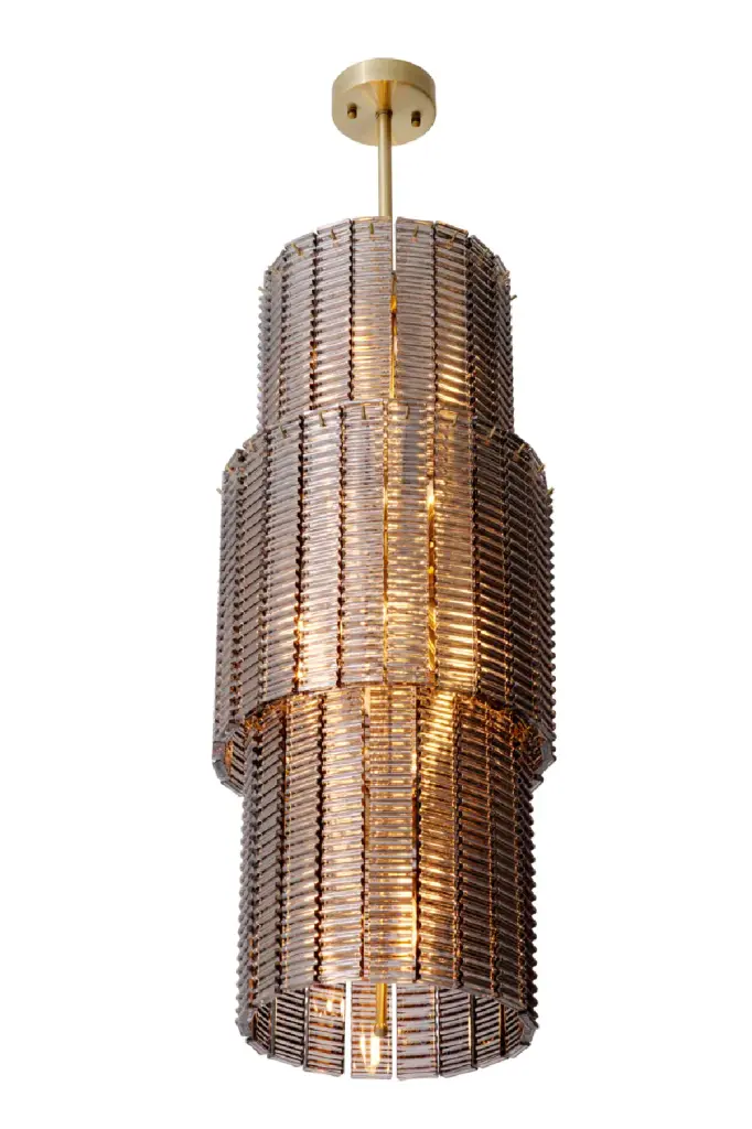 Met x Eichholtz Imperial Ridged Bronze Chandelier Luxury Ceiling Fixture