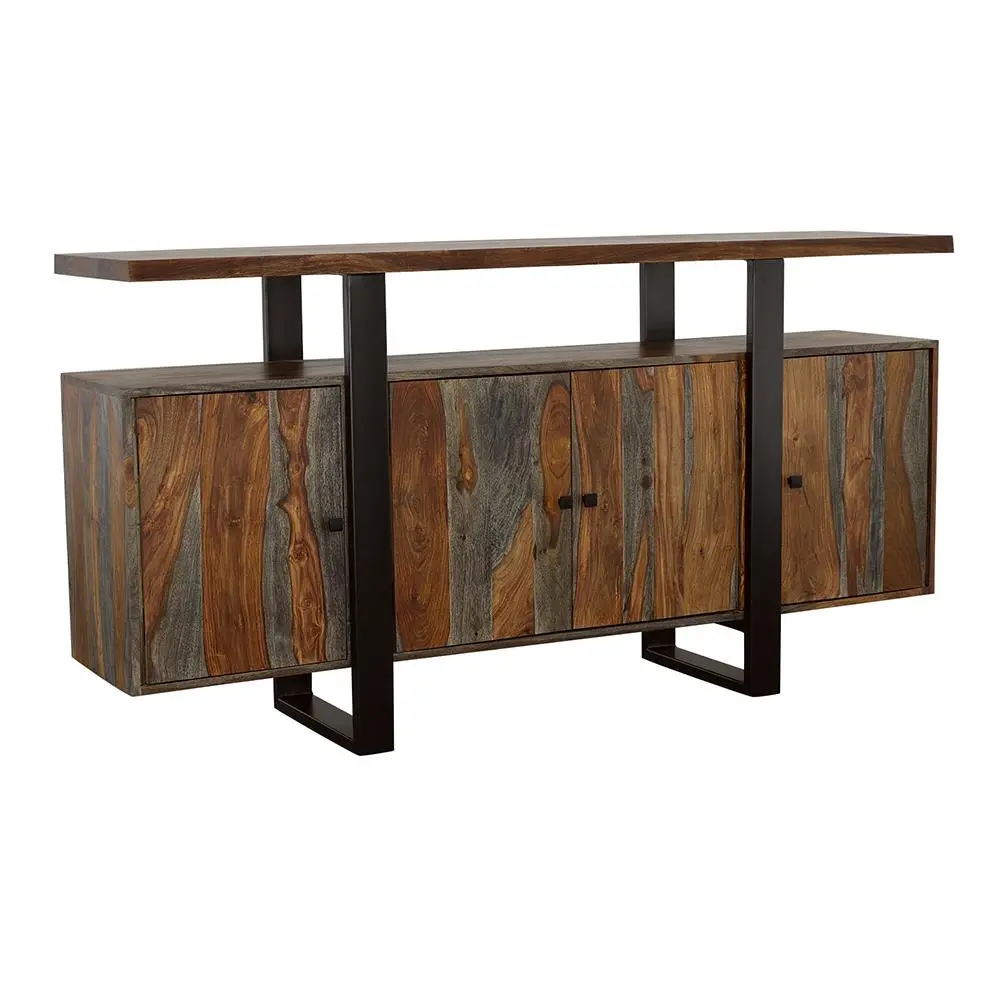 Ditman Server Grey and Black Finish Modern Dining Room Storage Furniture