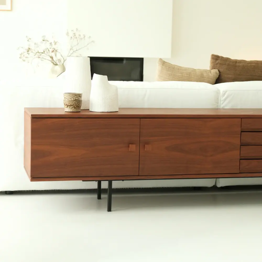 Vintage Sideboard - Calvin - Walnut - 240 cm
