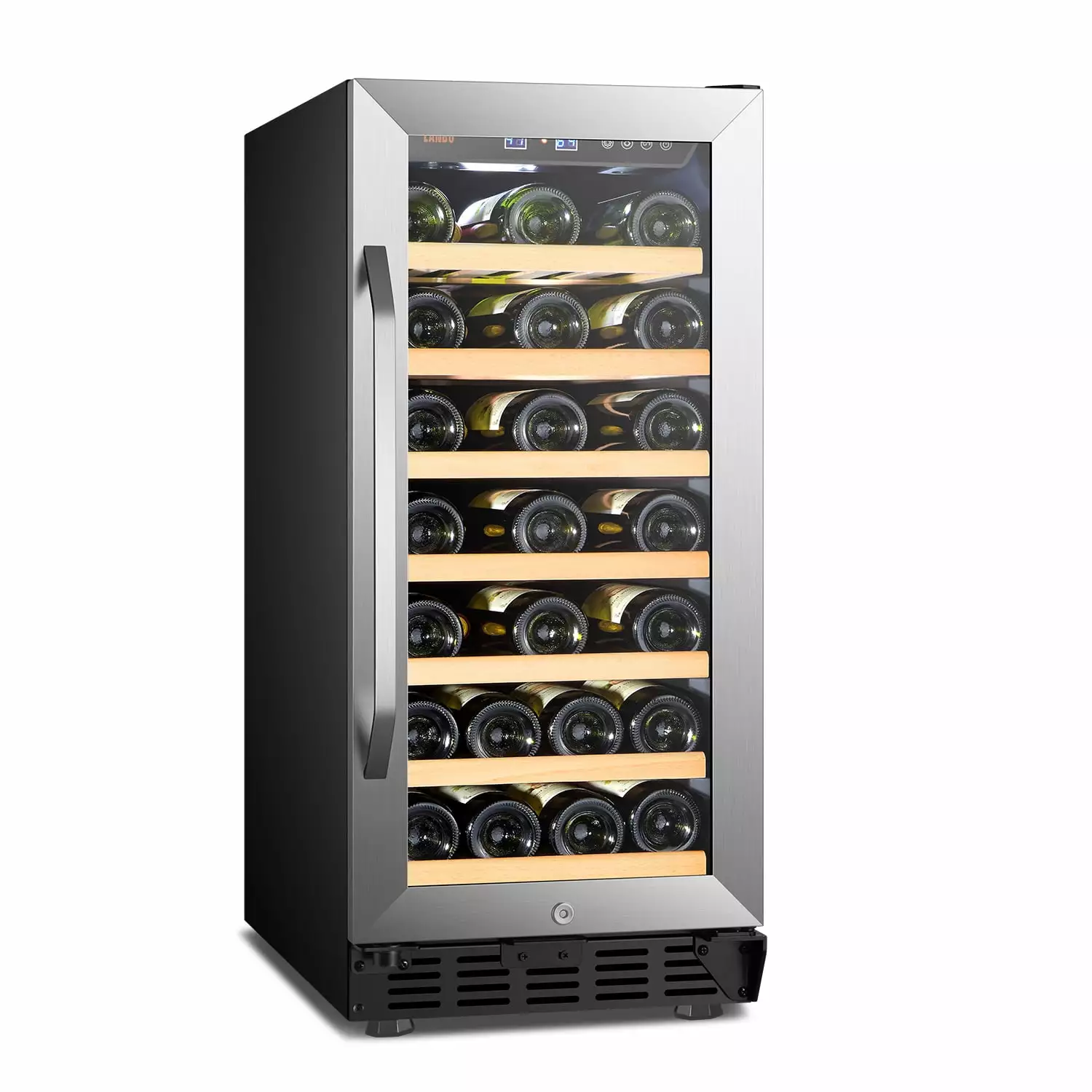 Lanbo 33 Bottle Under Counter Built- Compressor Wine Cooler - 15 inch Width