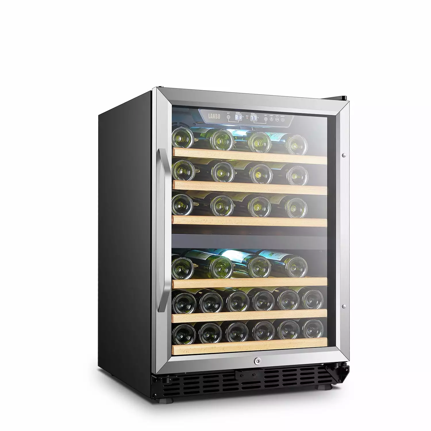Lanbo 24 inch Width 44 Bottle Built- Compressor Dual Zone Wine Cooler