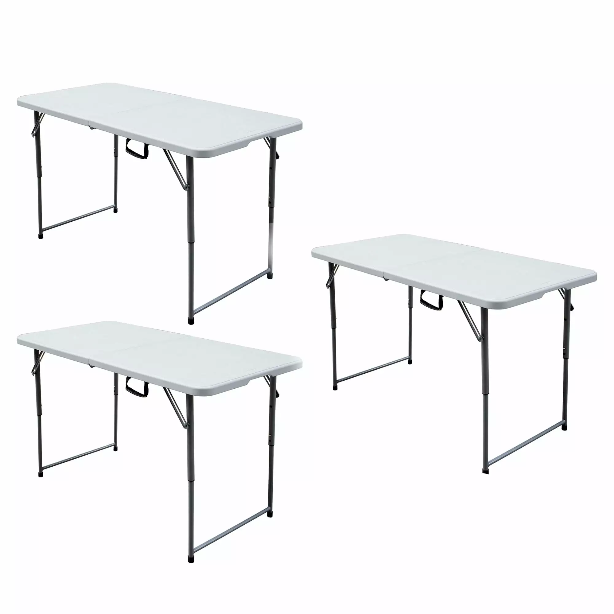 Plastic Development Group 4' Fold Half Banquet Folding Table 3 Pack