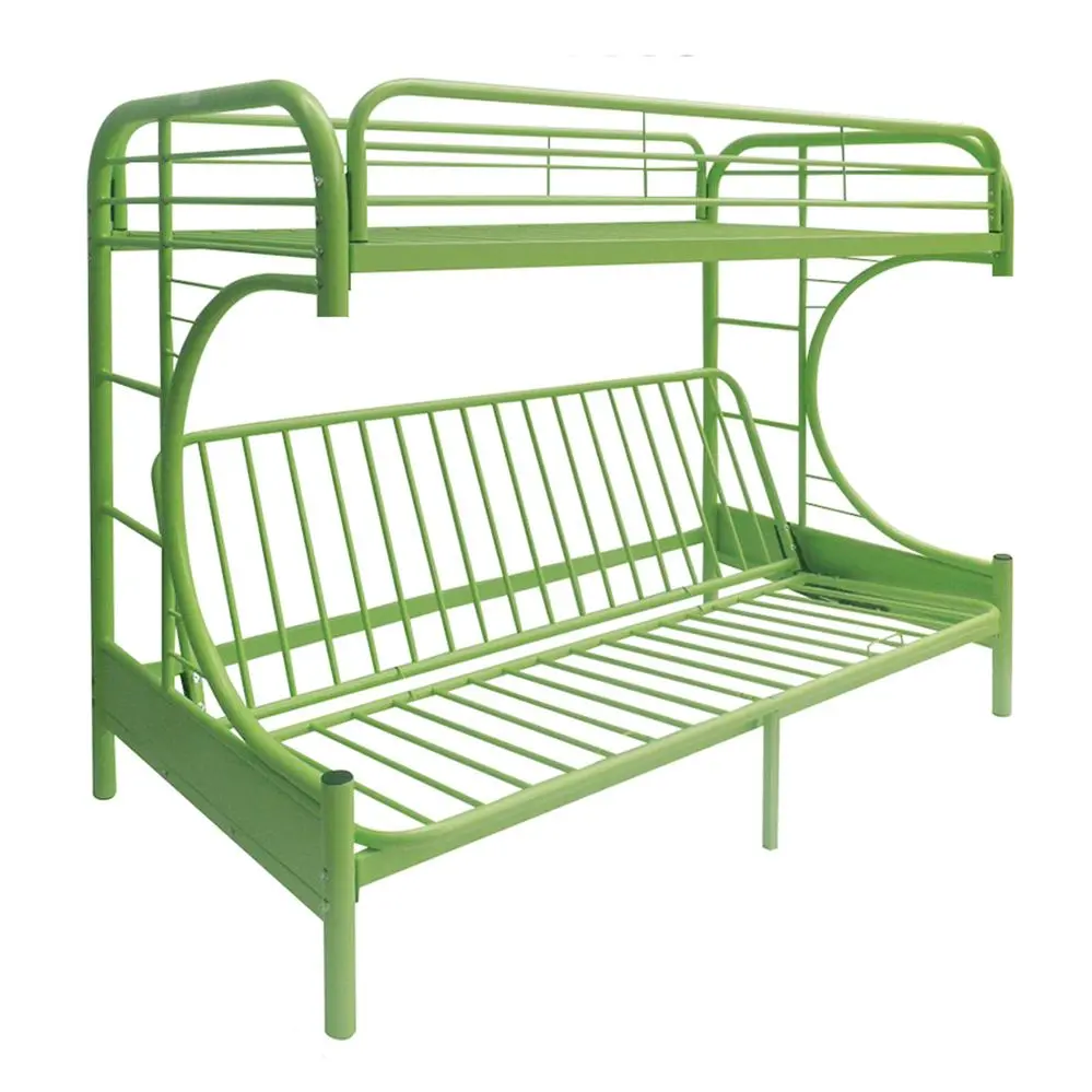 Eclipse Green Bunk Bed Twin Full Futon - Fun Children's Bedroom Furniture