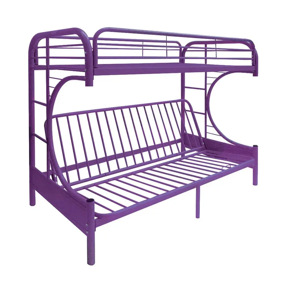 Eclipse Purple Bunk Bed Twin Full Futon - Playful Kids Bed