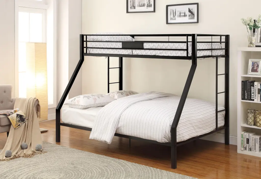 Limbra Sandy Black Bunk Bed Twin XL/Queen - Space Saving Bed