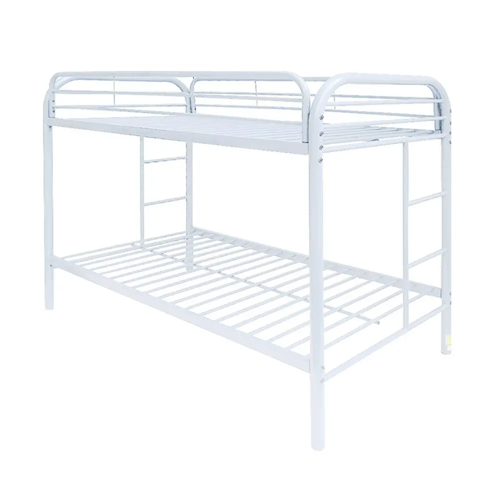 Thomas White Bunk Bed Twin Over Twin - Classic Kids Bedroom Furniture
