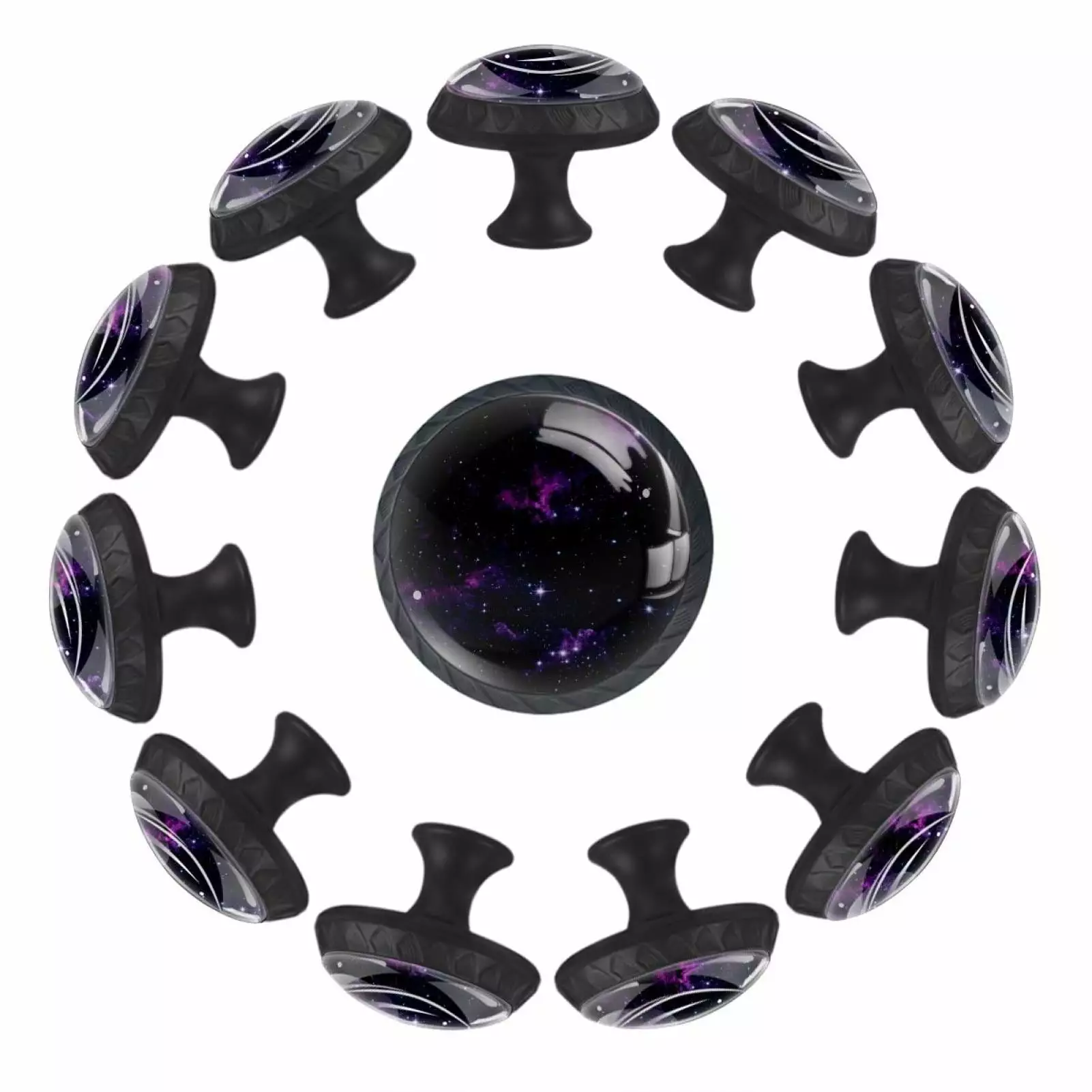 12 Pack Nebula Sky Stars Cabinet Knobs Door Knobs Kitchen Drawer Pulls TFCOCFT