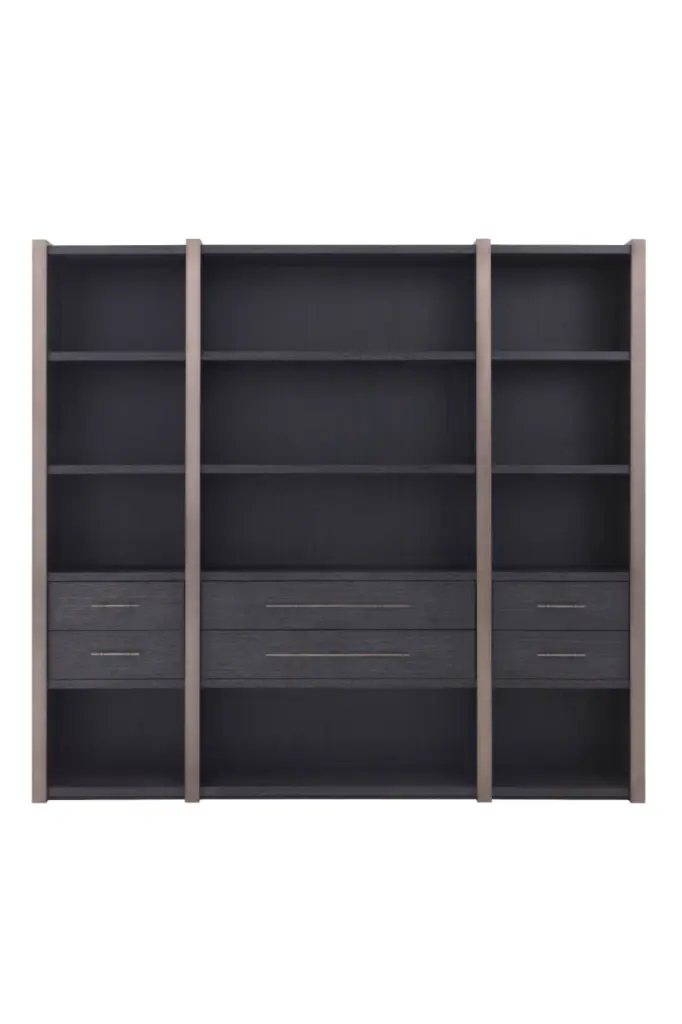 Gray Oak Shelving Cabinet Eichholtz Canova Modern Storage Unit