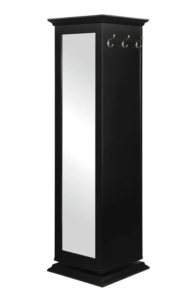 Robinsons Swivel Accent Cabinet Cork Board Black - Functional Living Room Storage