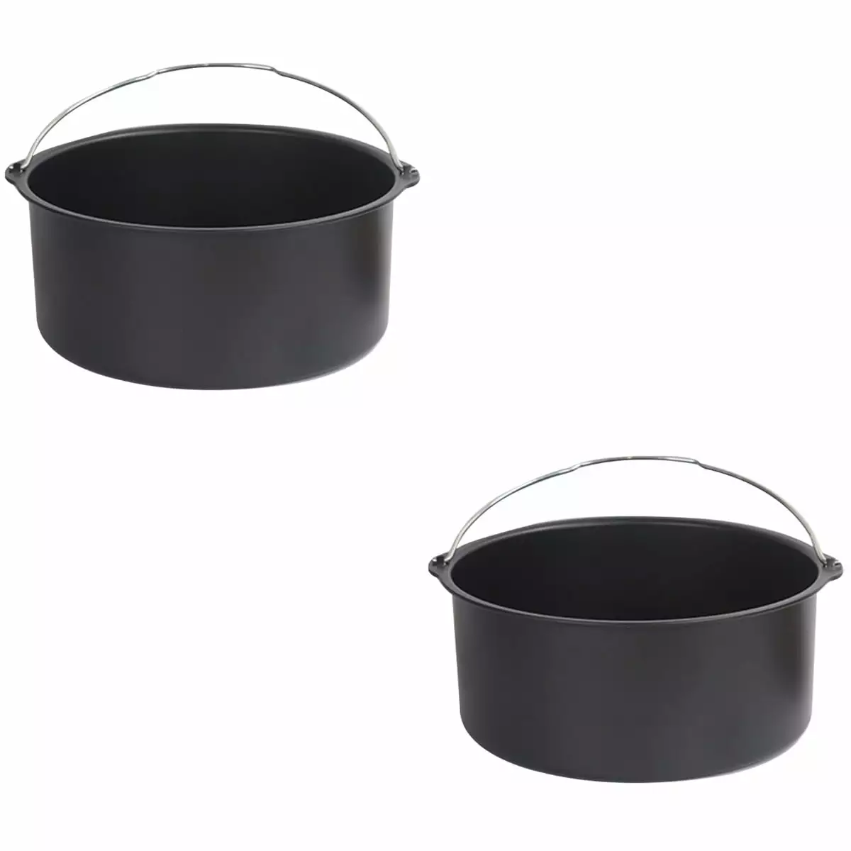 2 Piece Air Fryer Cake Basket Round Bakeware Egg Shaped Pan Set