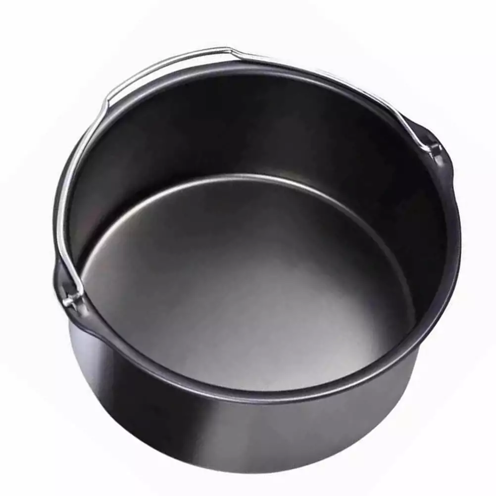 Round Nonstick Air Fryer Baking Pan Cake Rack Kitchen Gadget Home Baking TANOM