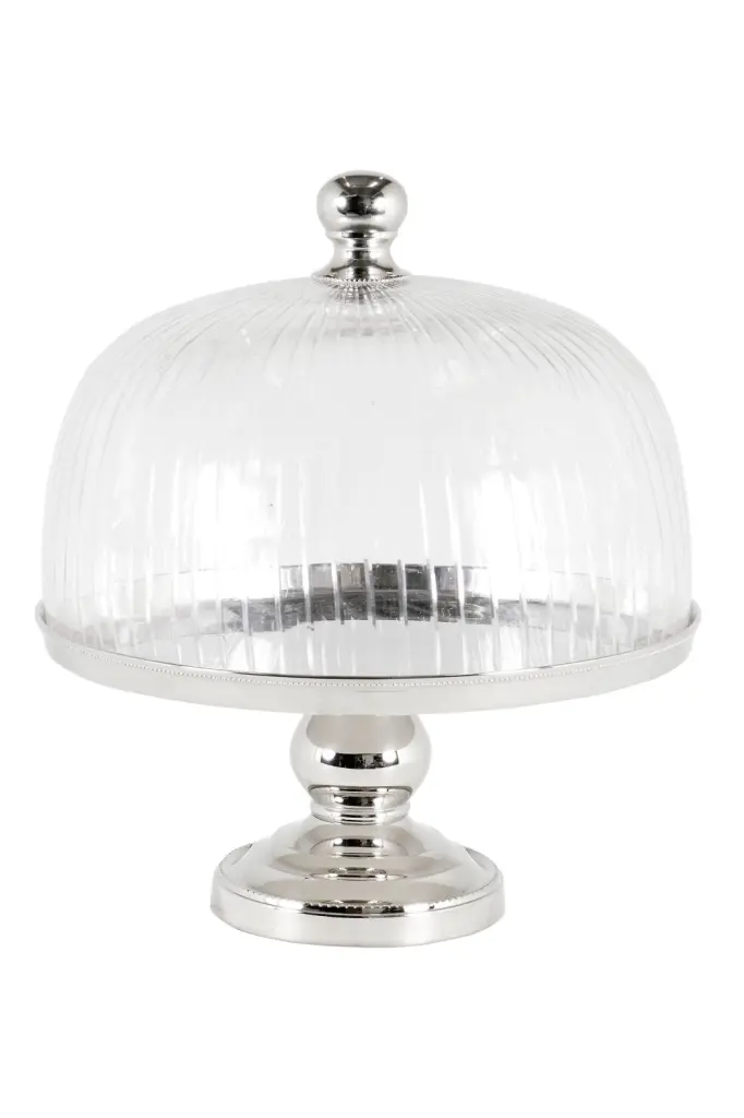 Eichholtz Giorgio Glass Cake Stand Elegant Dessert Serving Plate