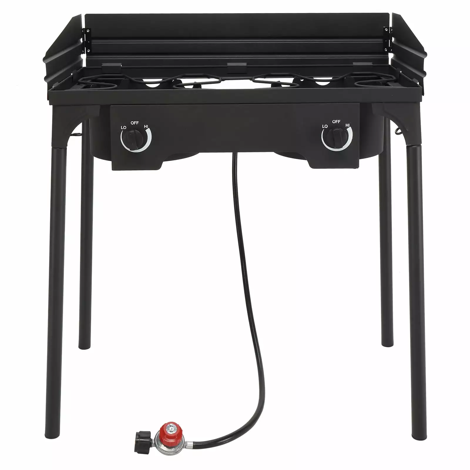 GoDecor Outdoor Stove Gas Burner Propane Cooker 2 Burner Camping Stove 150000 BTU BBQ Grill