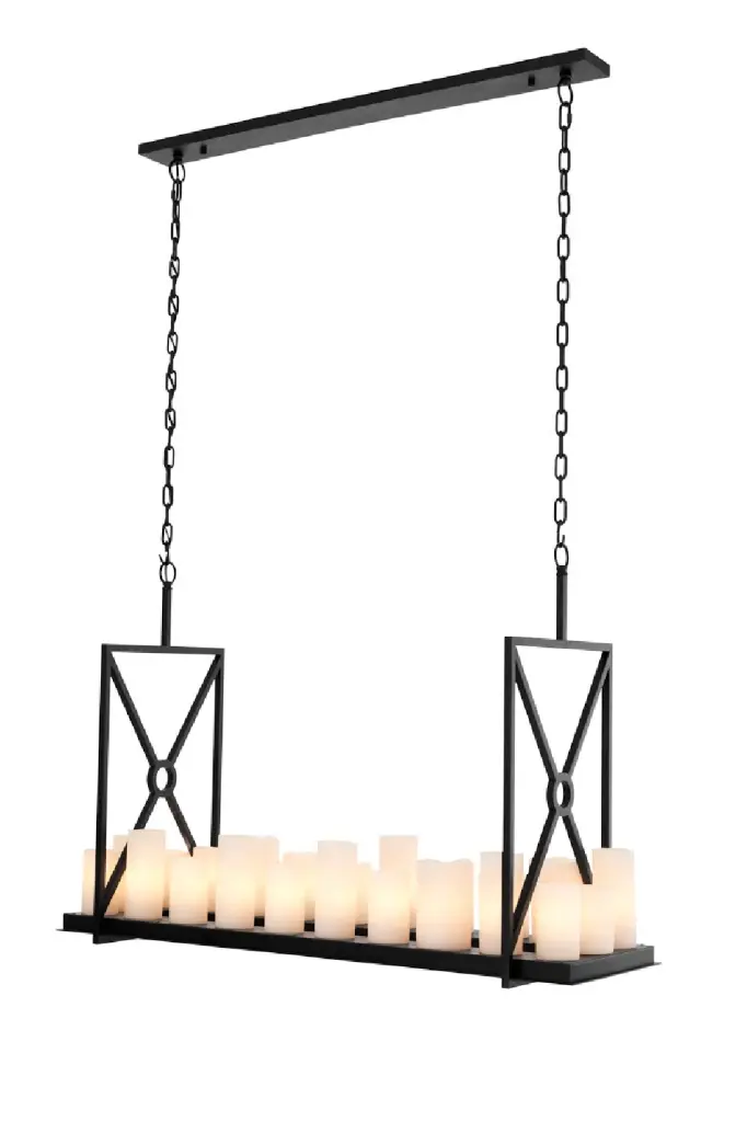 Eichholtz Commodore Rectangular Candle Chandelier Romantic Lighting