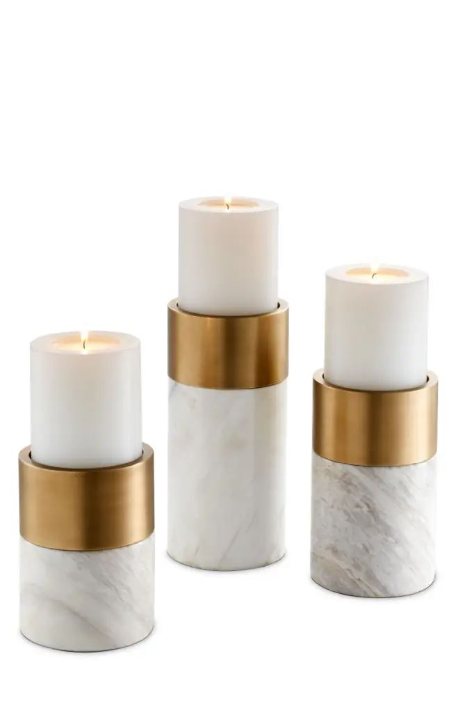Marble Candle Holder Set 3 Eichholtz Sierra Luxury Home Accessories