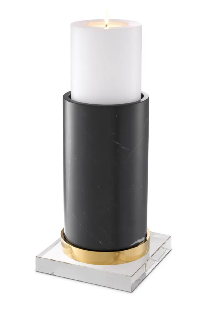 Black Marble Candle Holder Eichholtz Whitby Sophisticated Home Decor