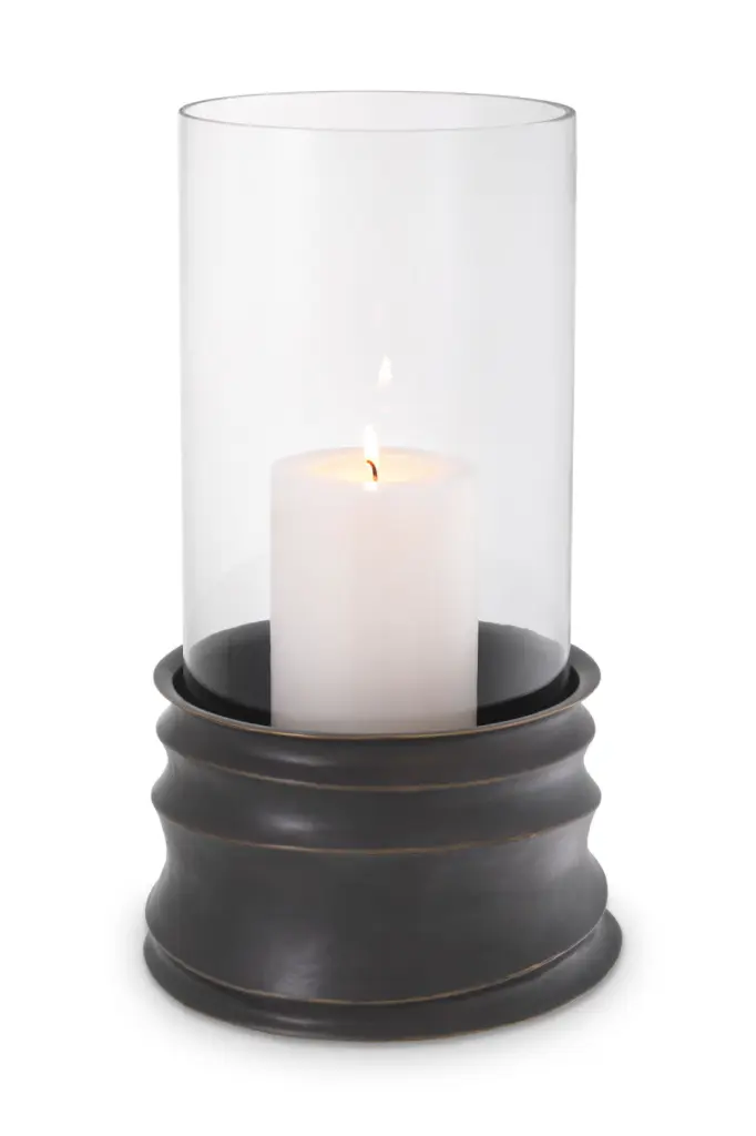 Bronze Candle Holder Eichholtz Gilardon Modern Metallic Tea Light Stand