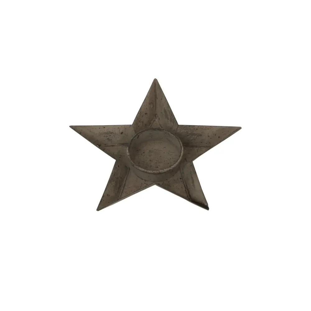 Rustic Steel Star Tealight Holder