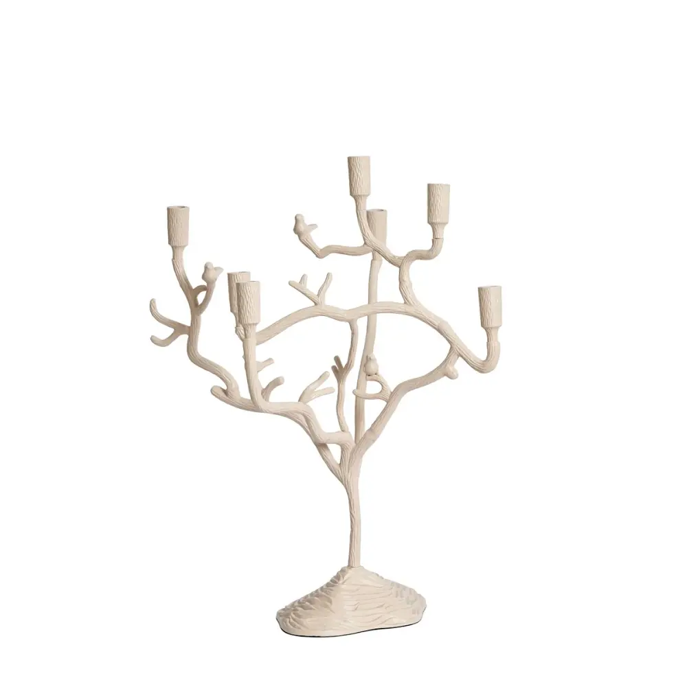 Jardia Candlestick - Cream