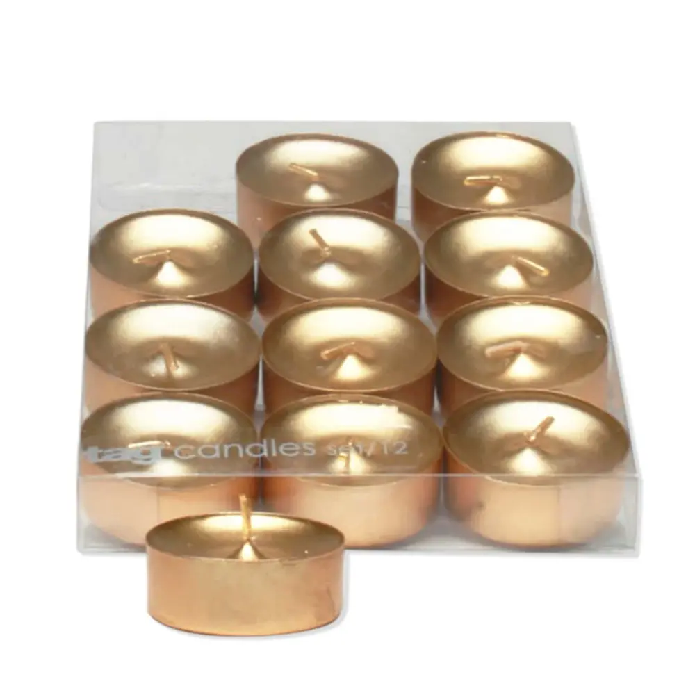 Shimmer Metallic Tealight Candles Adjust 12