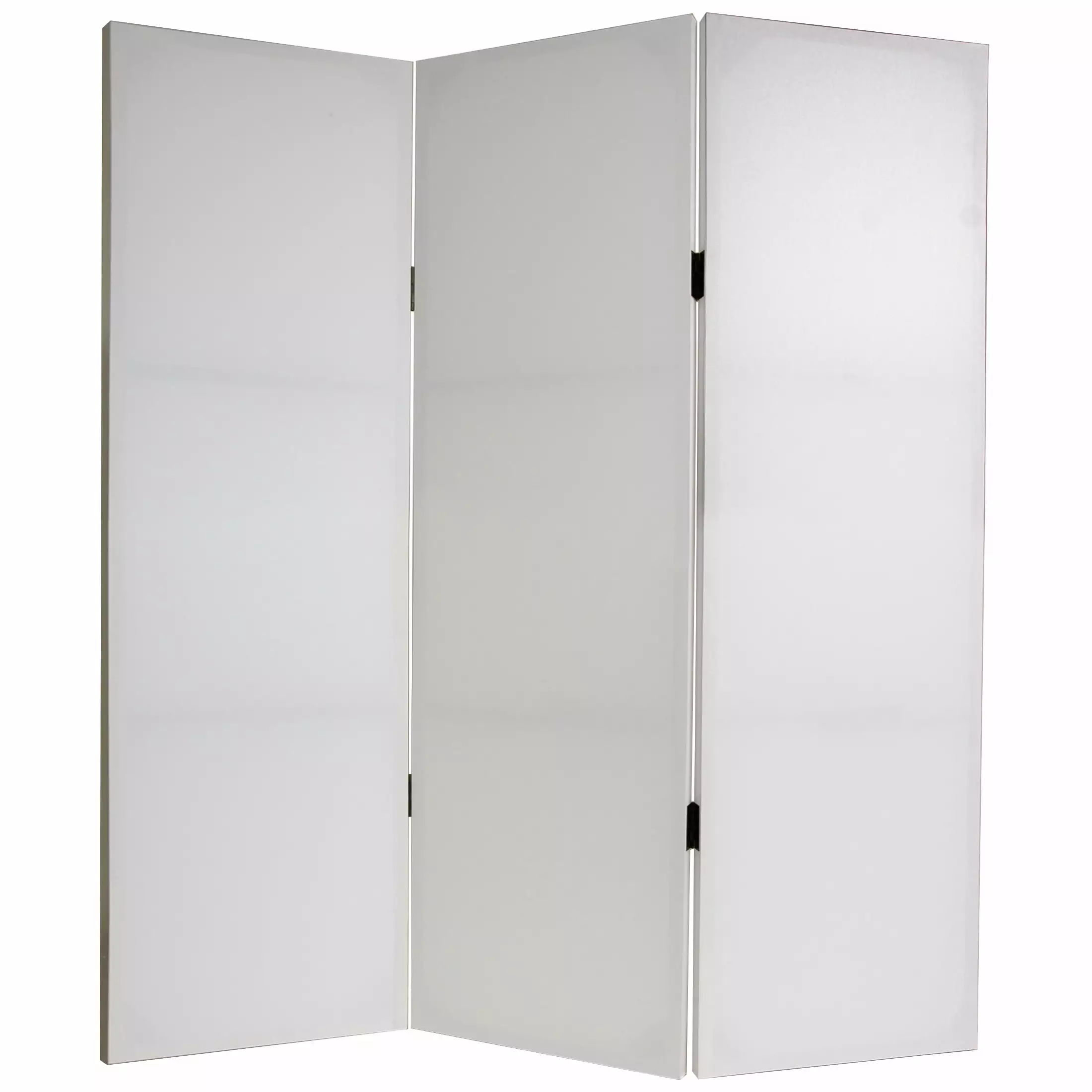 Oriental Furniture 4 ft Tall DIY Canvas Room Divider 3 Panel Customizable Partition
