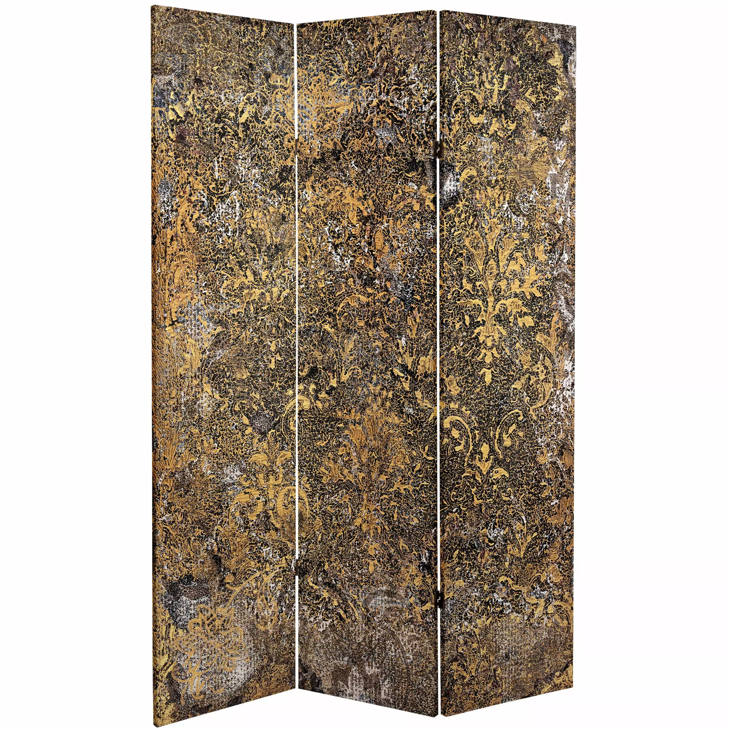 Oriental Furniture 6 ft Tall Roots Earth Canvas Room Divider Freestanding Art Panel