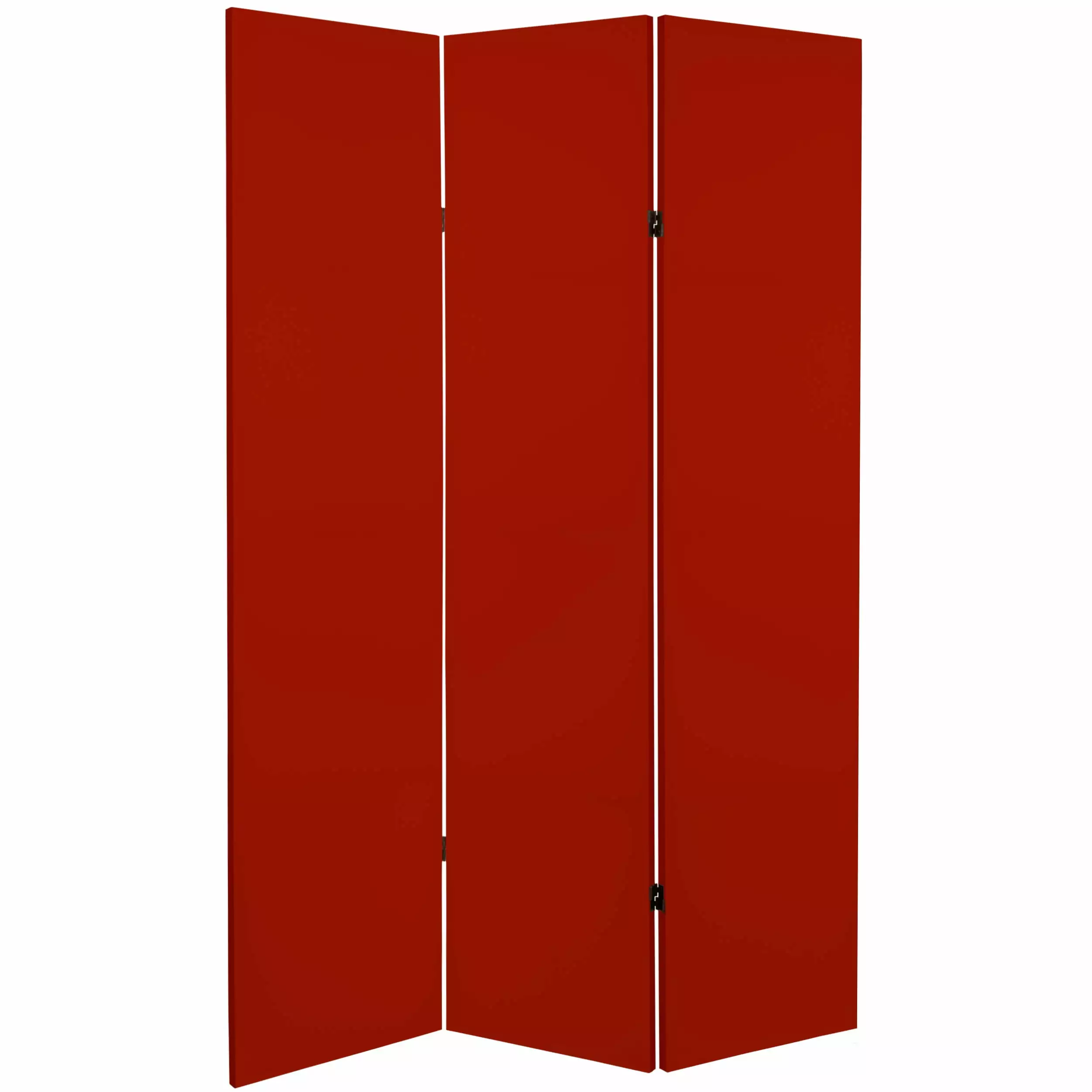 6 Foot Tall Double Sided Antique Red Canvas Room Divider Oriental Furniture