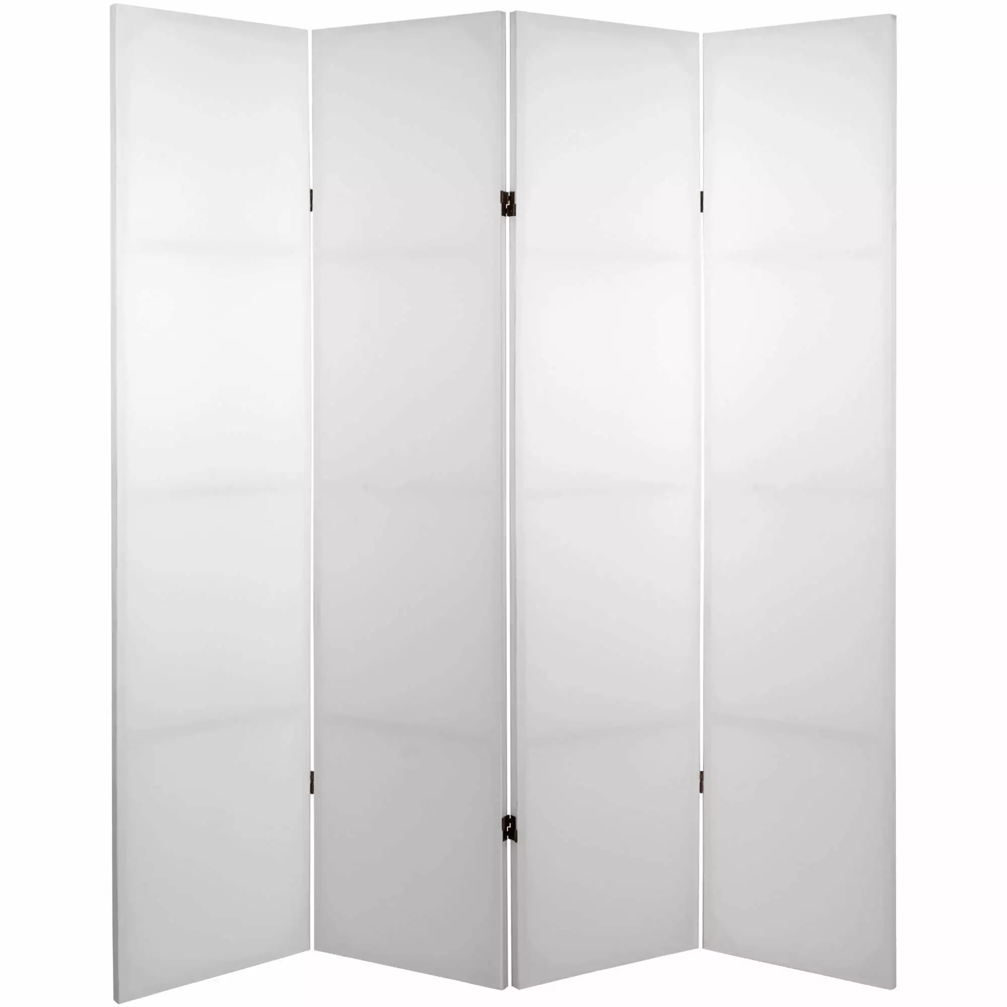 Oriental Furniture 6 ft Tall DIY White Canvas Room Divider 4 Panel