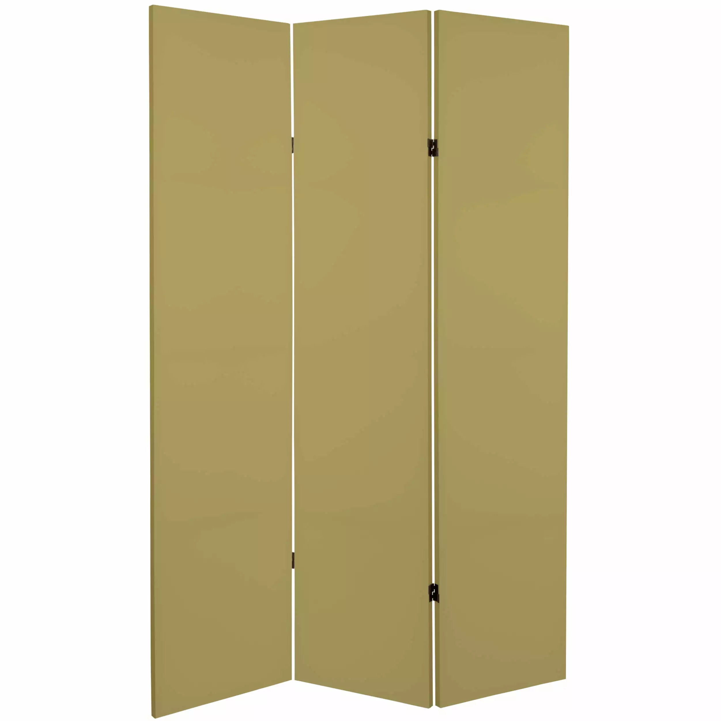 Oriental Furniture 6 ft Tall Double Sided Khaki Canvas Room Divider