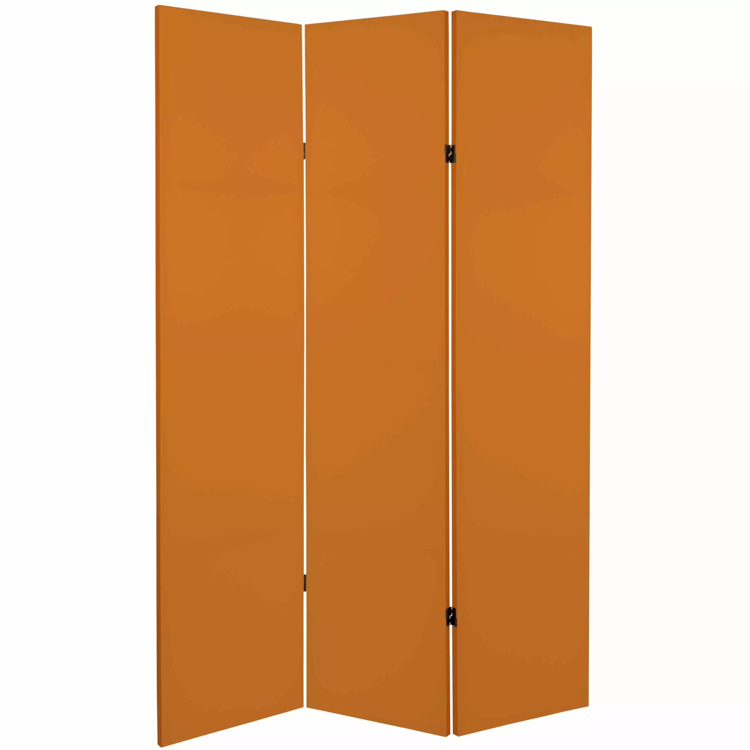 Oriental Furniture 6 ft Tall Double Sided Sienna Canvas Room Divider 3 Panel Privacy Screen