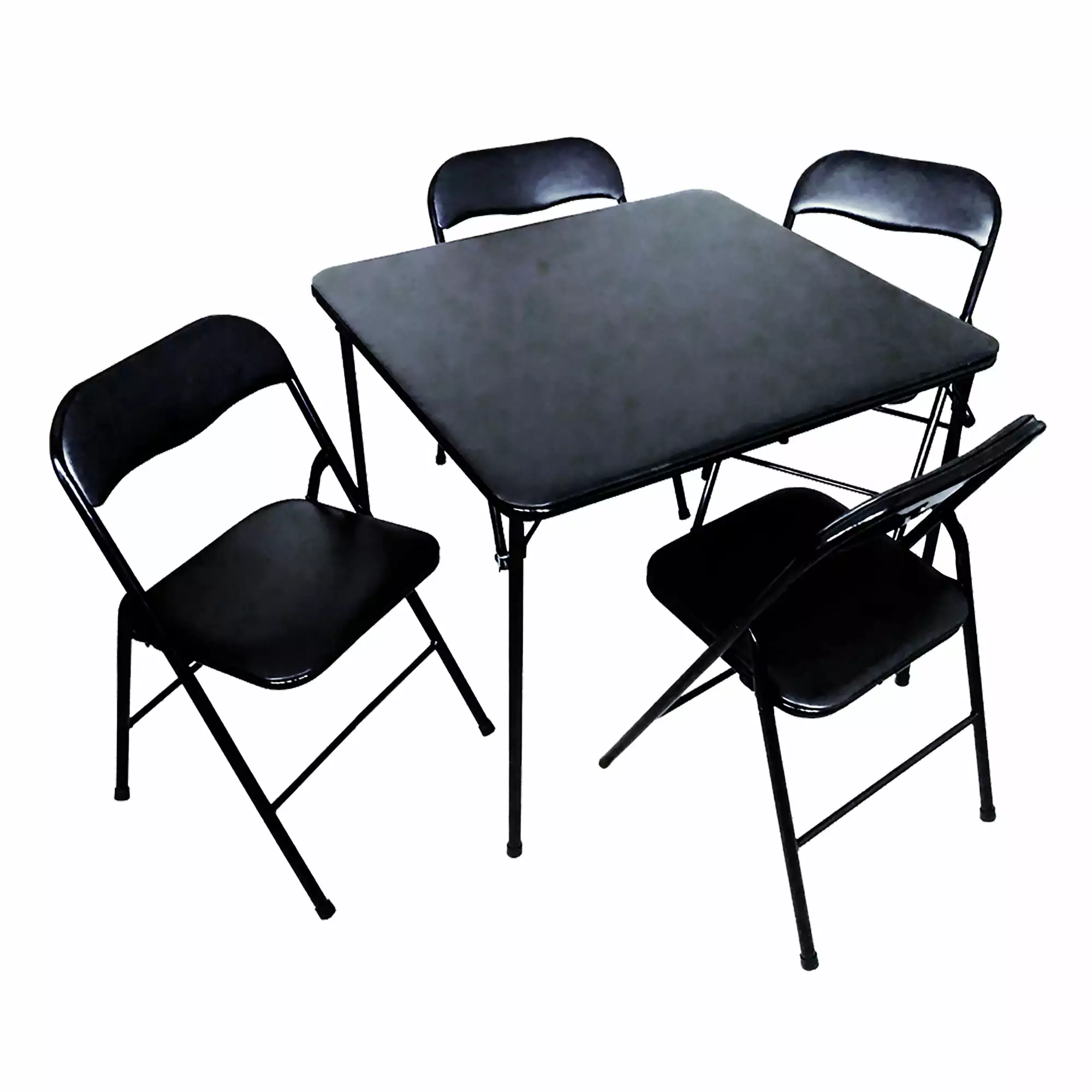 Open Box Plastic Development Group 34 Inch Square Folding Card Table - Black