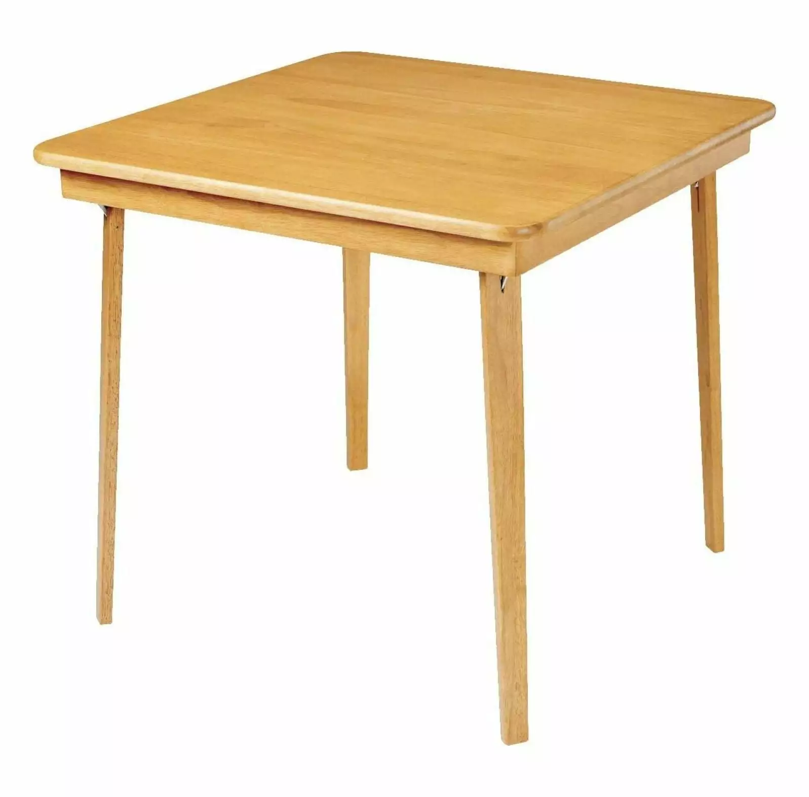 YOSITiuu STAKMORE Straight Edge Folding Card Table Oak Finish Games and Dining