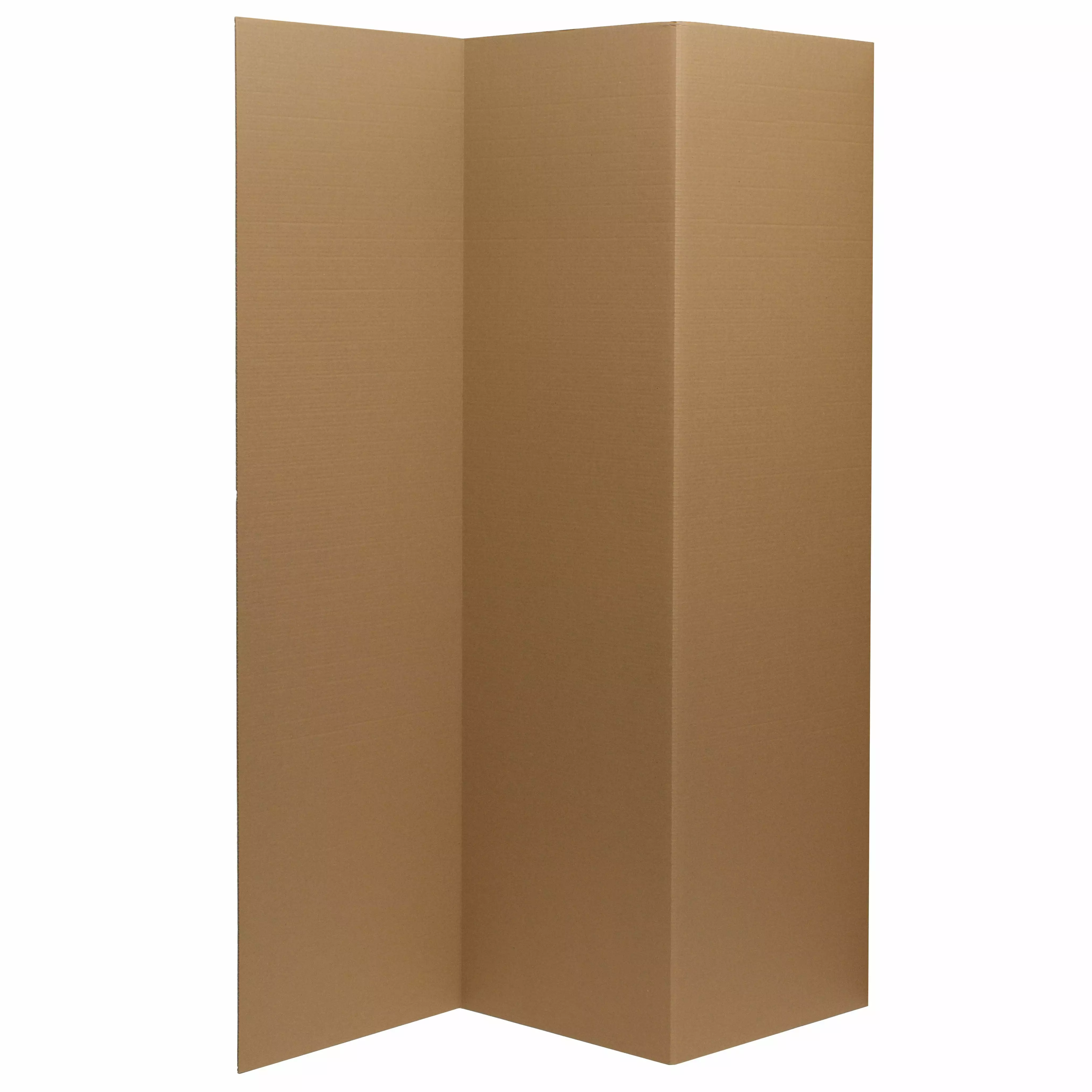 6 ft Tall Plain Brown Cardboard Privacy Screen Room Divider 3 Panel Space Saver Oriental Furniture