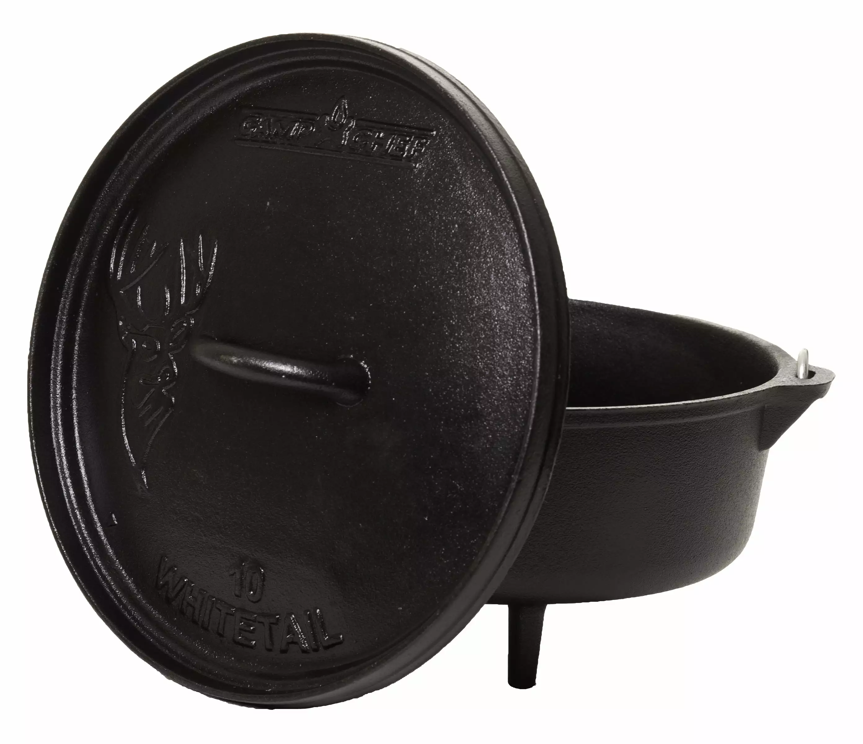 Camp Chef Classic 10 Seasoned Cast Iron Dutch Oven 4 Quart Outdoor Cooking