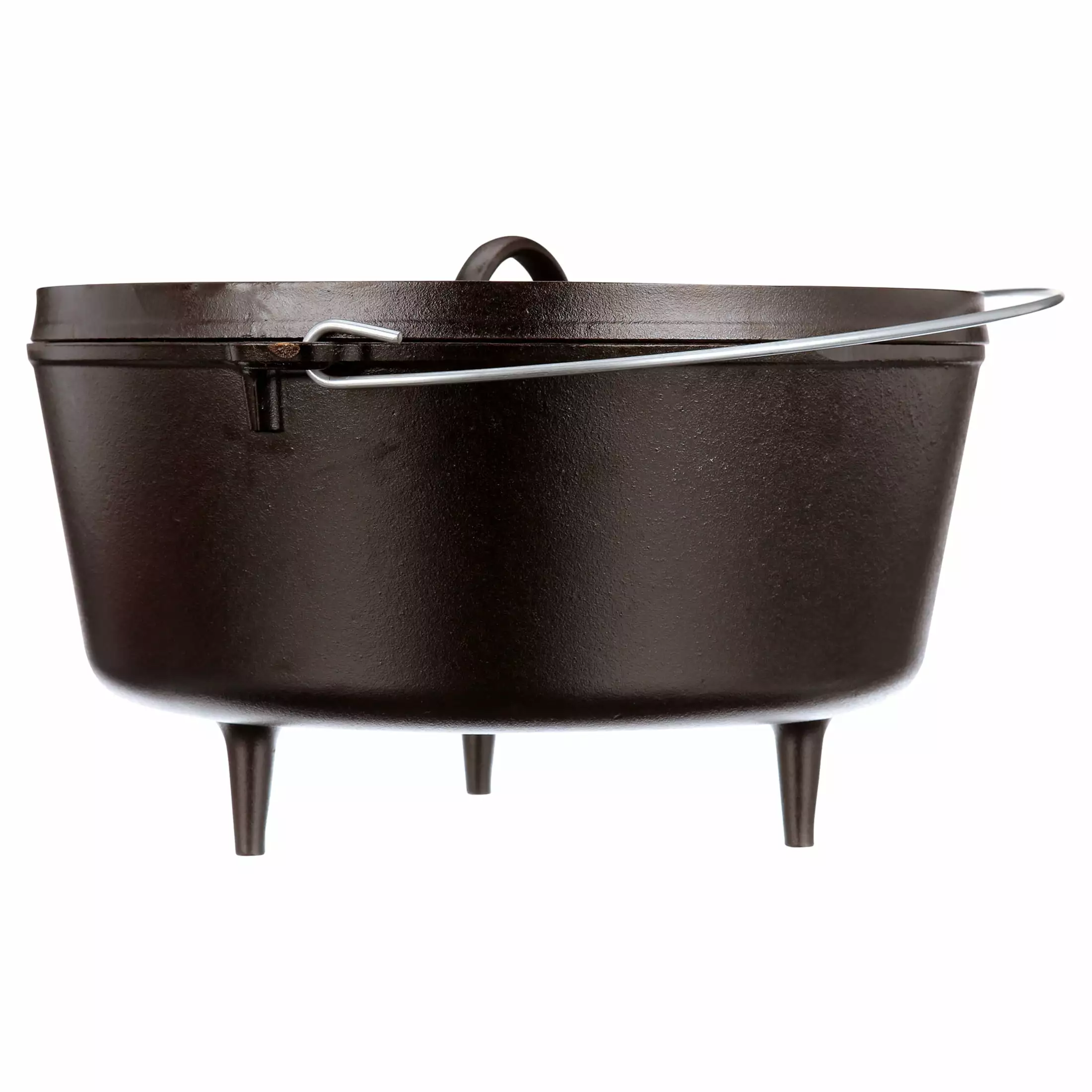 Lodge 4 Quart Cast Iron Camp Dutch Oven Lid Outdoor Camping Cookware