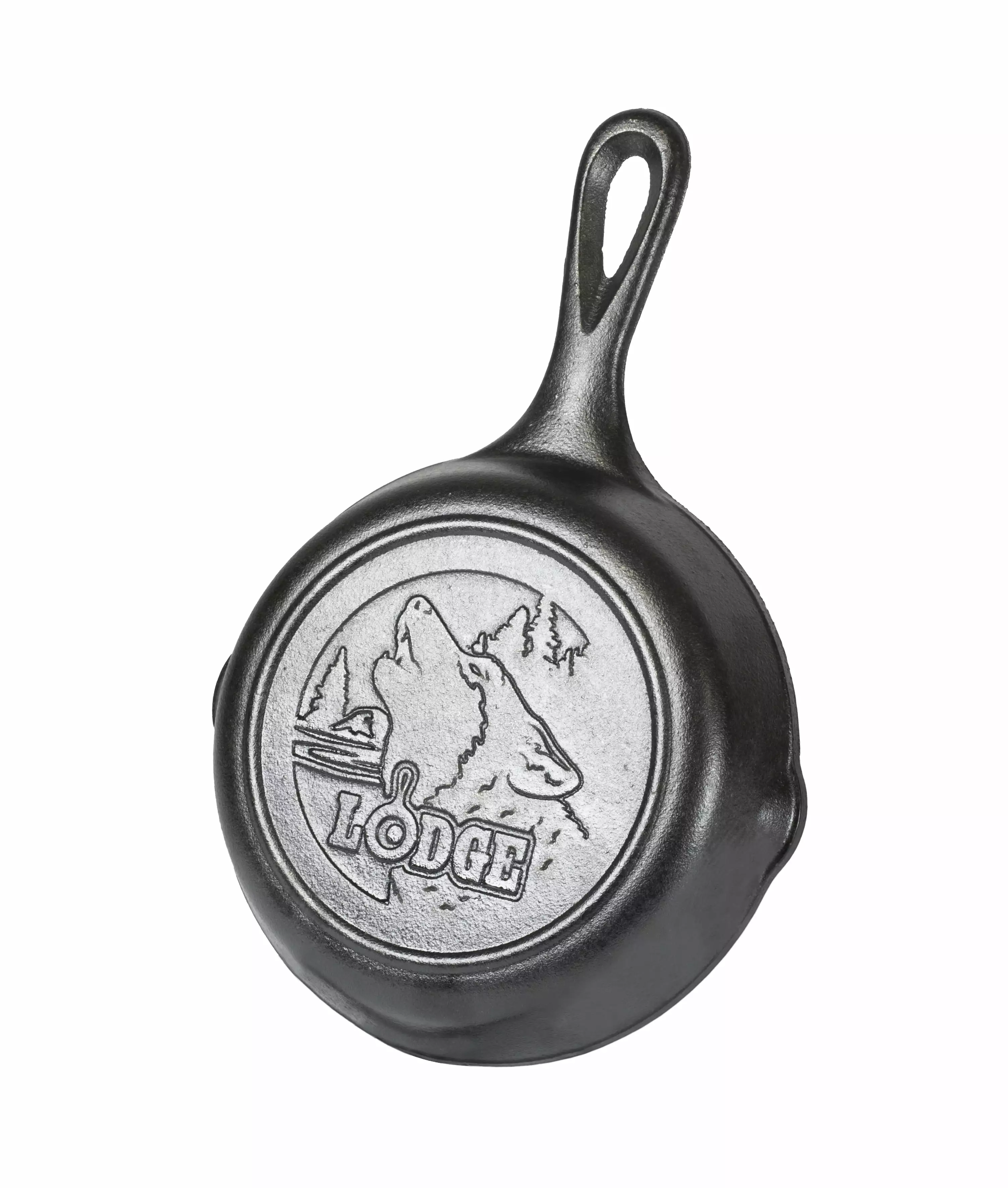Lodge Cast Iron 6.5 Inch Seasoned Wolf Skillet from Wildlife Series