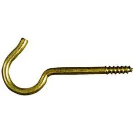 Solid Brass Ceiling Hook 3-3/8 Inch 2-Pack Hanging Plants and Decor National Hardware