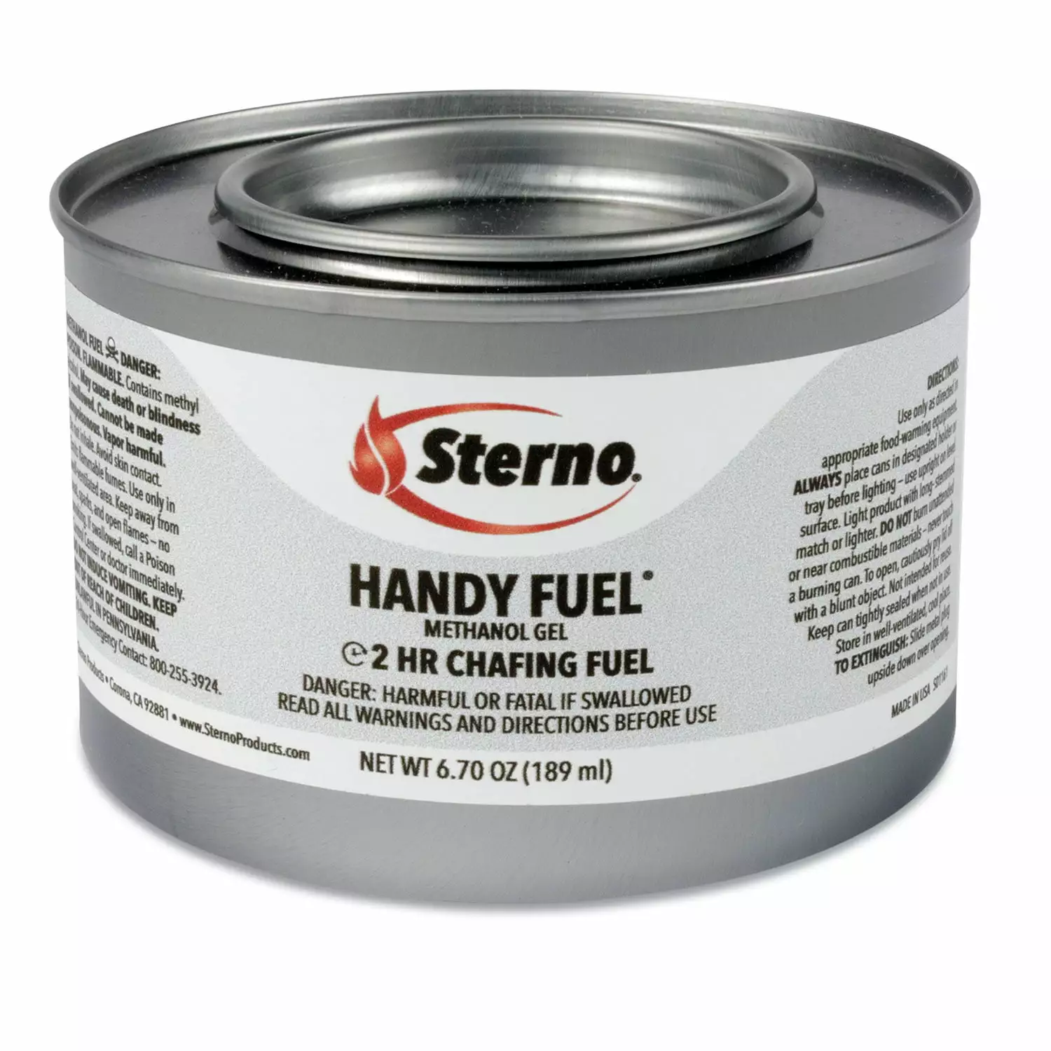Handy Fuel Methanol Gel Chafing Fuel 6.7 oz Two-Hour Burn 72 Count