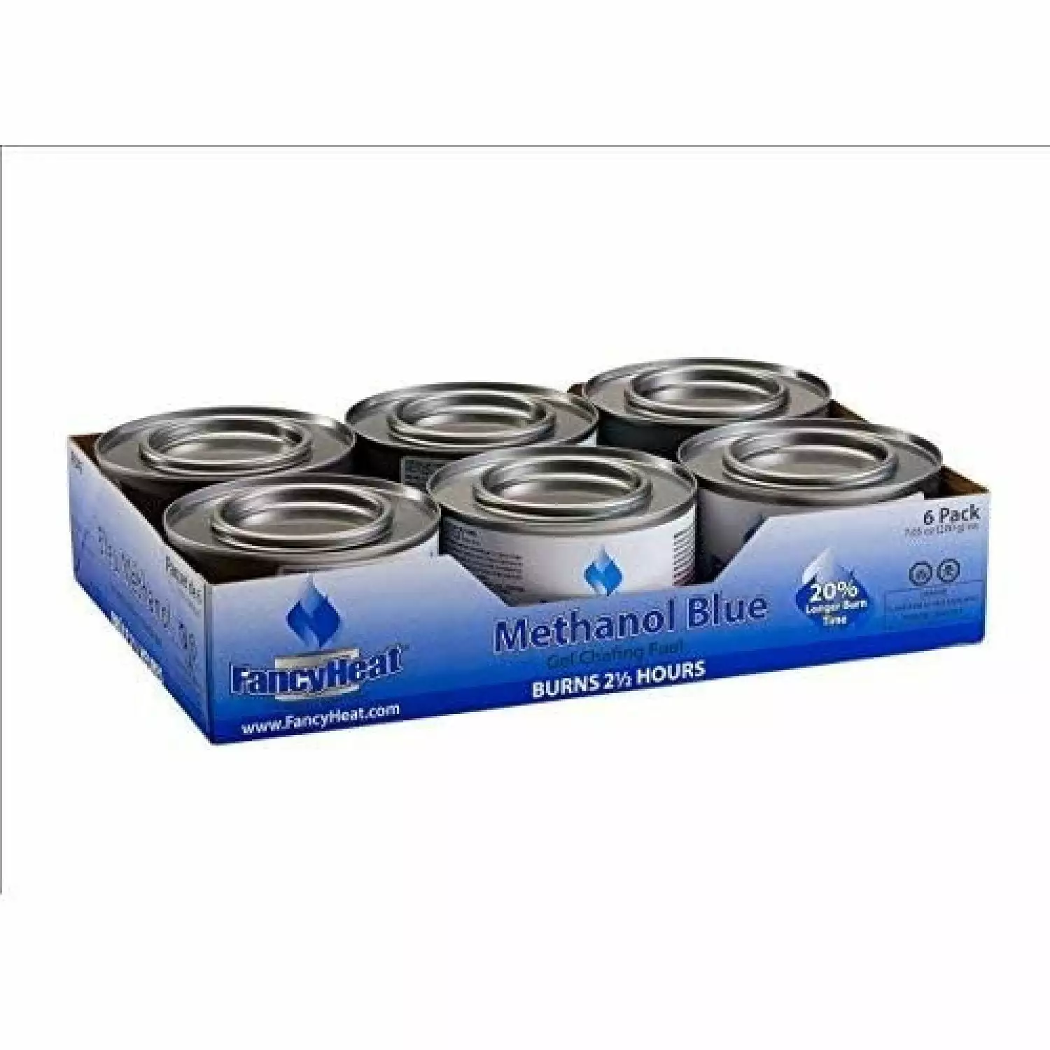 HTYSUPPLY Fancy Heat 2.5 Hour Methanol Gel Fuel 7.05 oz 6 Pack Buffet and Chafing Dishes