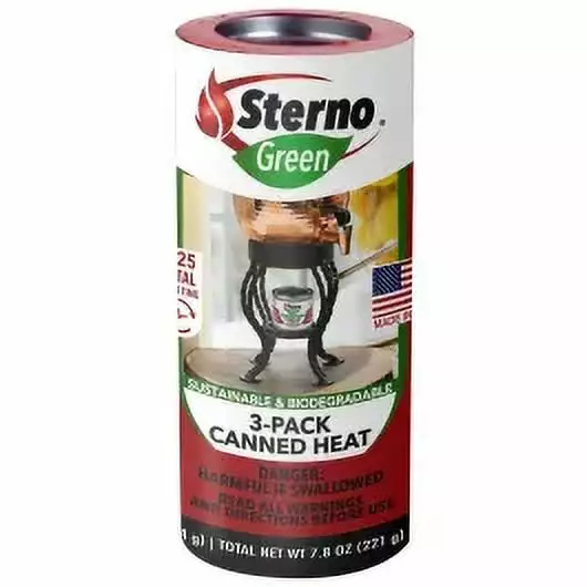Sterno 20602 3 Pack Canned Heat Entertainment Cooking Fuel Parties and Events